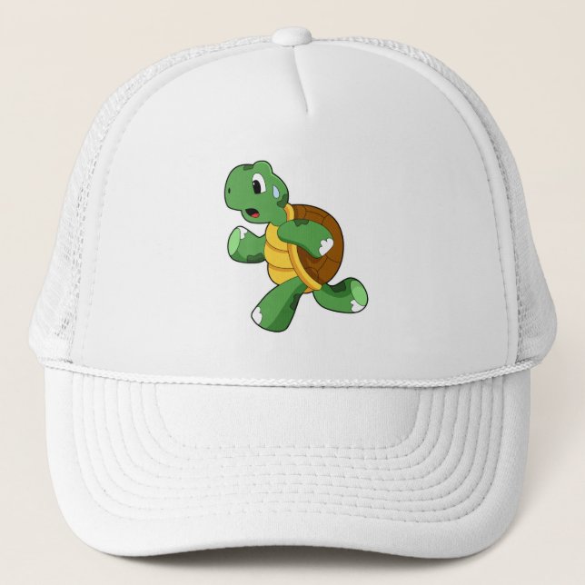 Gorra De Camionero Tortuga como trotamundos en carrera (Anverso)