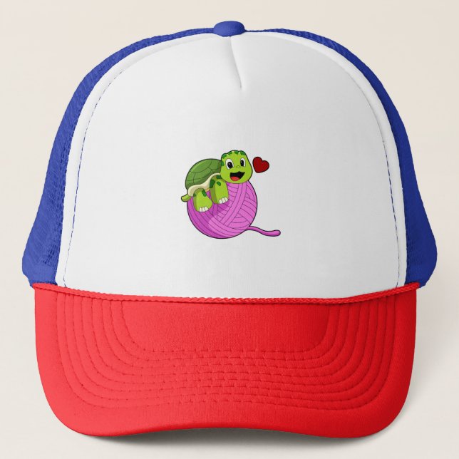 Gorra De Camionero Tortuga con bola de lana (Anverso)