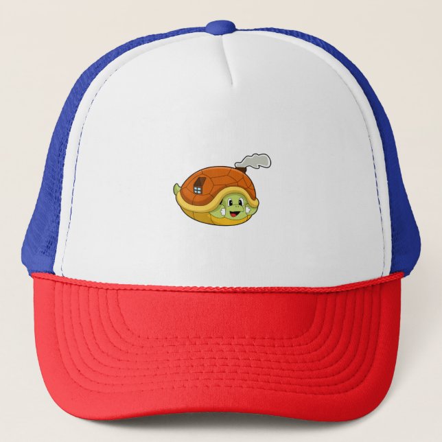 Gorra De Camionero Tortuga con caparazón como casa (Anverso)