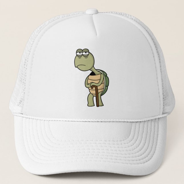Gorra De Camionero Tortuga con caparazón y bastón (Anverso)