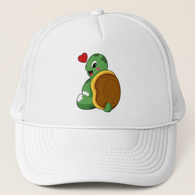 Gorra De Camionero Tortuga con corazón (Anverso)