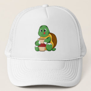 Gorra De Camionero Tortuga con taza de café