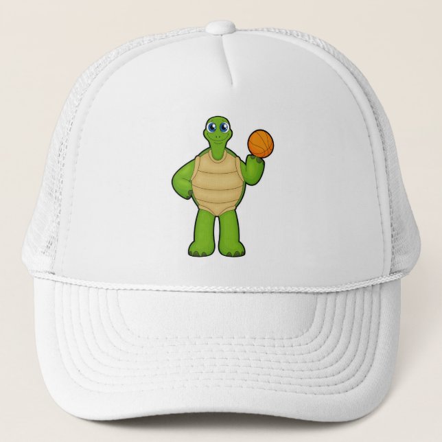 Gorra De Camionero Tortuga de baloncesto con baloncesto (Anverso)