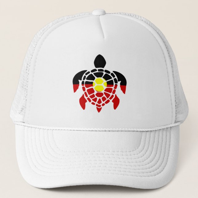 Gorra De Camionero Tortuga de mar aborigen australiana (Anverso)