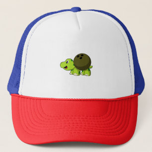 Gorra De Camionero Tortuga en el Bowling con bolas
