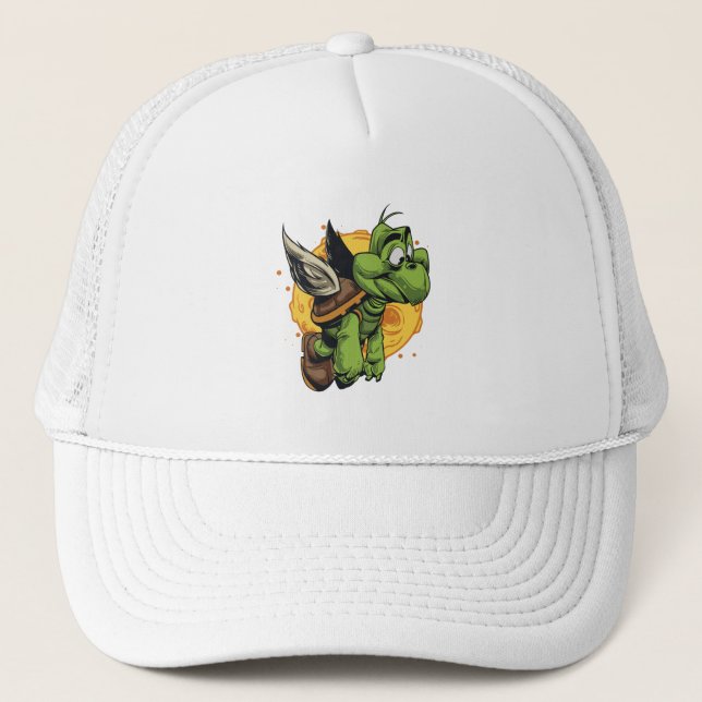 Gorra De Camionero Tortuga Personalizado aérea (Anverso)