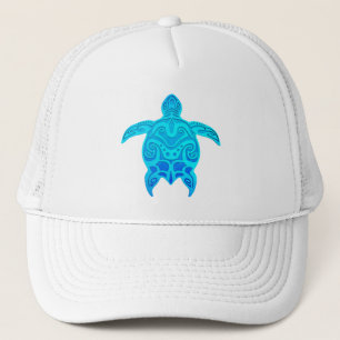 Gorra De Camionero Tortuga tribal azul