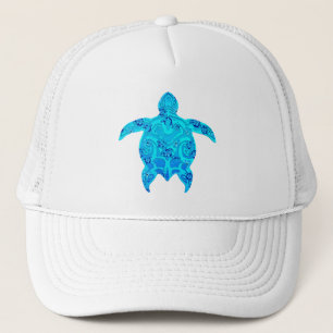 Gorra De Camionero Tortuga tribal azul de Honu