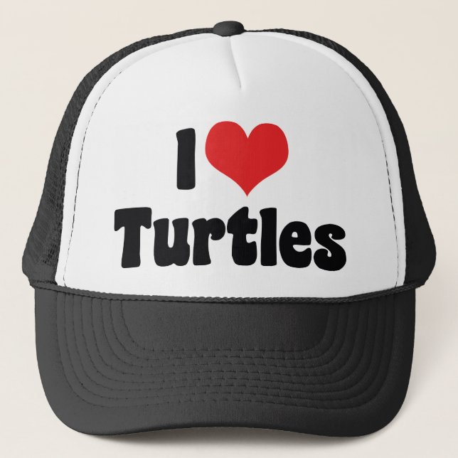 Gorra De Camionero Tortugas de Corazón que Amo (Anverso)