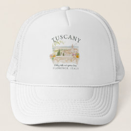 Gorra De Camionero Toscana Italia Colinas de viajes y cipreses