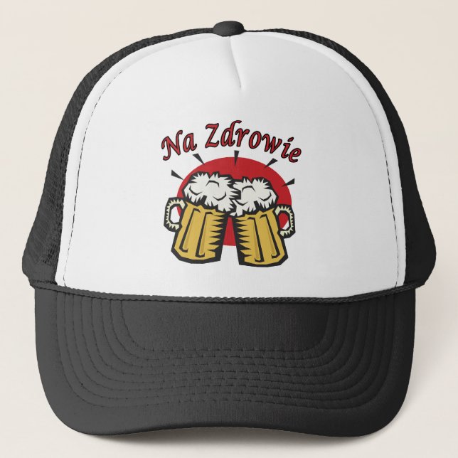 Gorra De Camionero Tostada Na Zdrowie Con Cervezas (Anverso)