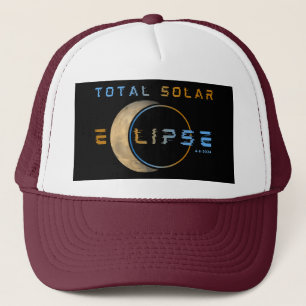 GORRA DE CAMIONERO TOTAL DE ECLIPSE SOLAR 8 DE ABRIL DE 2024 SISTEMA 