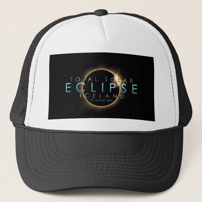 Gorra De Camionero Total Solar Eclipse 12th August 2026 – Iceland (Anverso)