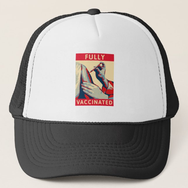 Gorra De Camionero Totalmente vacunado (Anverso)