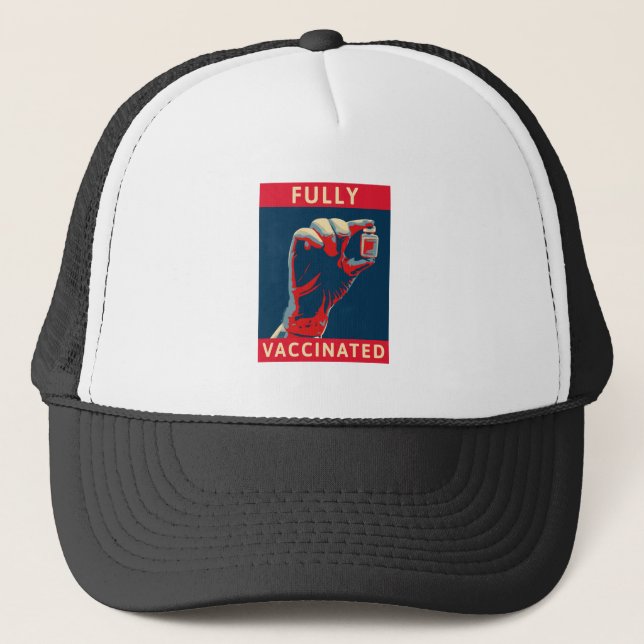Gorra De Camionero Totalmente vacunado (Anverso)
