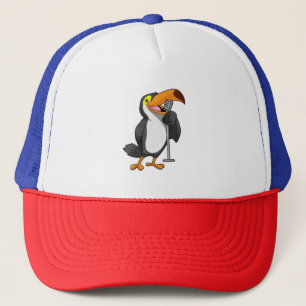 Gorra De Camionero Toucan en la música con micrófono