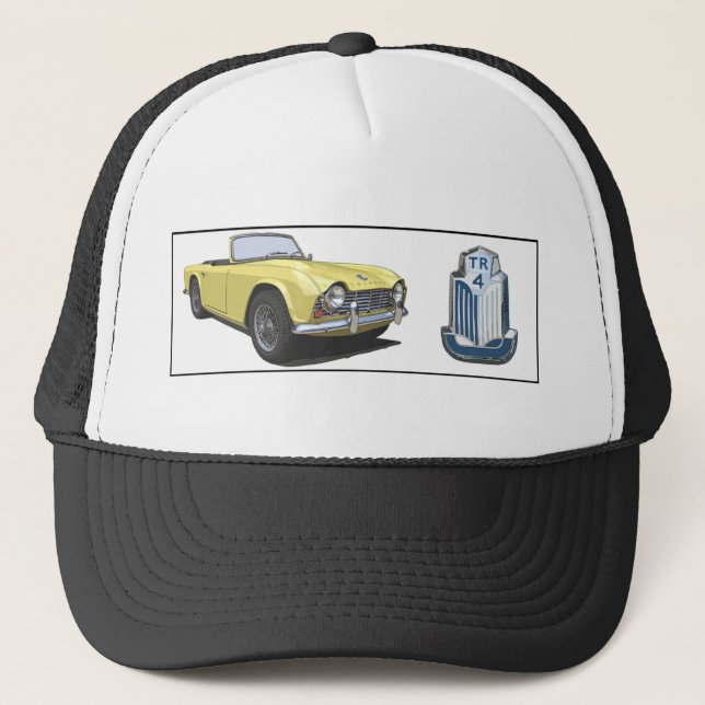 Gorra De Camionero TR4 amarillo (Anverso)