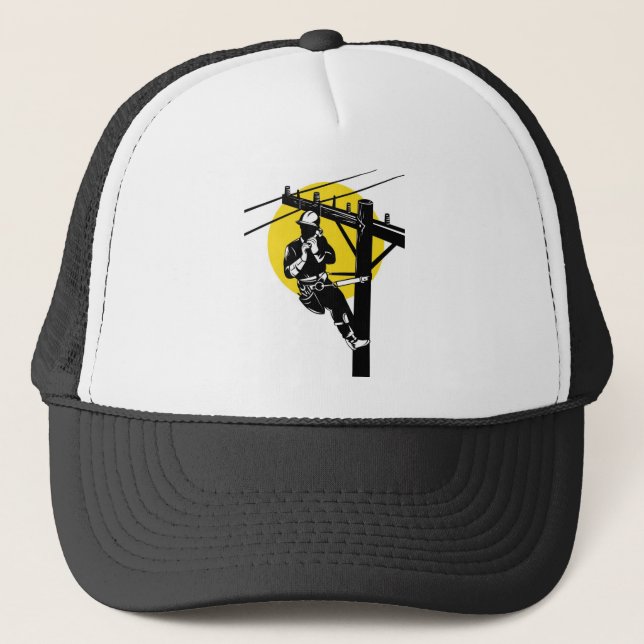 Gorra De Camionero Trabajador eléctrico del electricista del (Anverso)