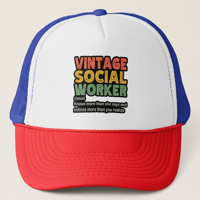 Gorra De Camionero Trabajadora social veneciana trabajadora laboral d (Anverso)