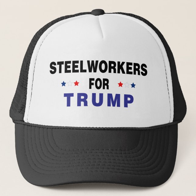 Gorra De Camionero Trabajadores de acero para Trump (Anverso)