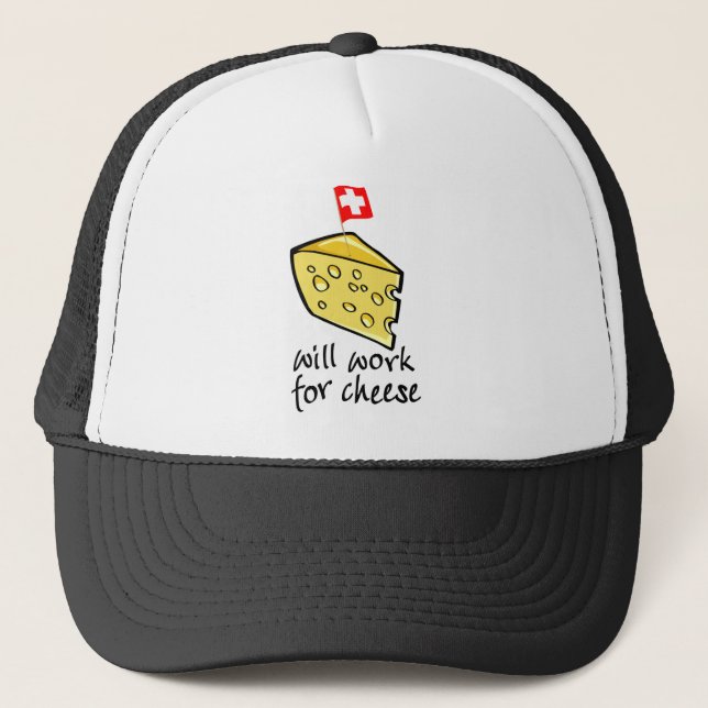 Gorra De Camionero Trabajará para el queso (Anverso)