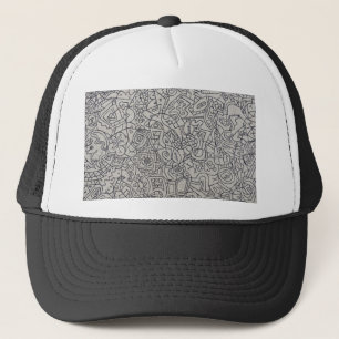 Gorra De Camionero Trabajo de la línea de arte de graffiti