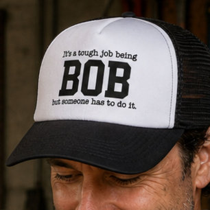 Gorra De Camionero Trabajo Duro Ser Bob Regalo De Nombre Personalizad