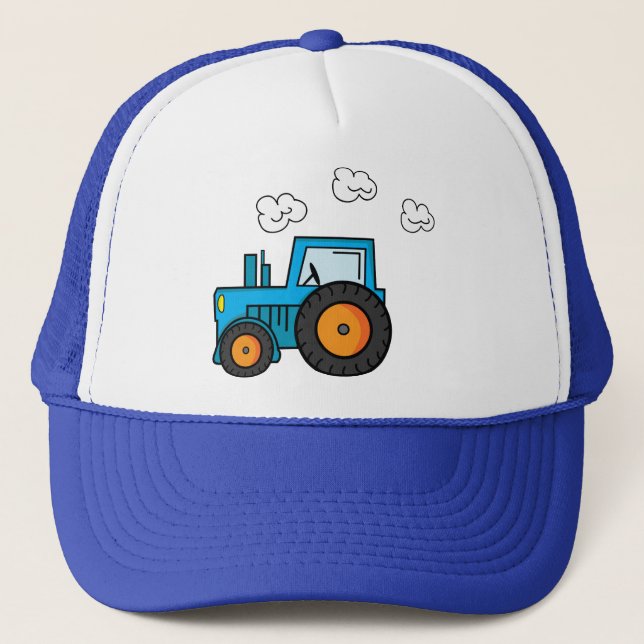 Gorra De Camionero Tractor azul (Anverso)