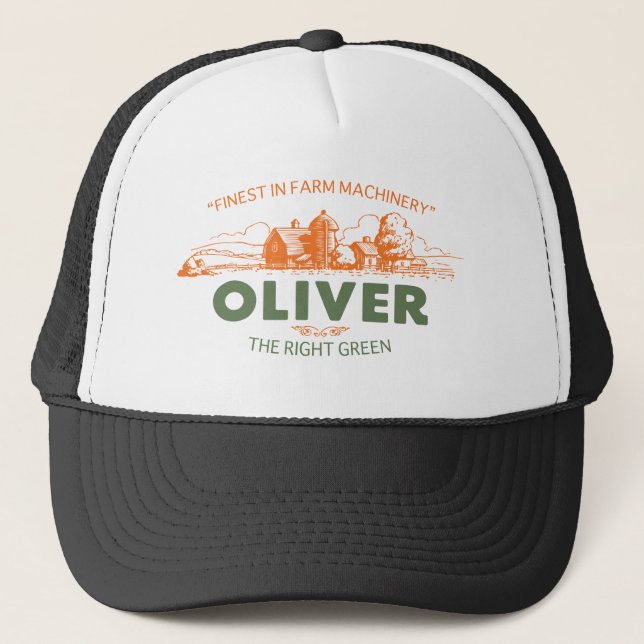 Gorra De Camionero Tractor de granja Oliver (Anverso)