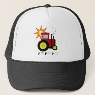 Gorra De Camionero Tractor de granja rojo