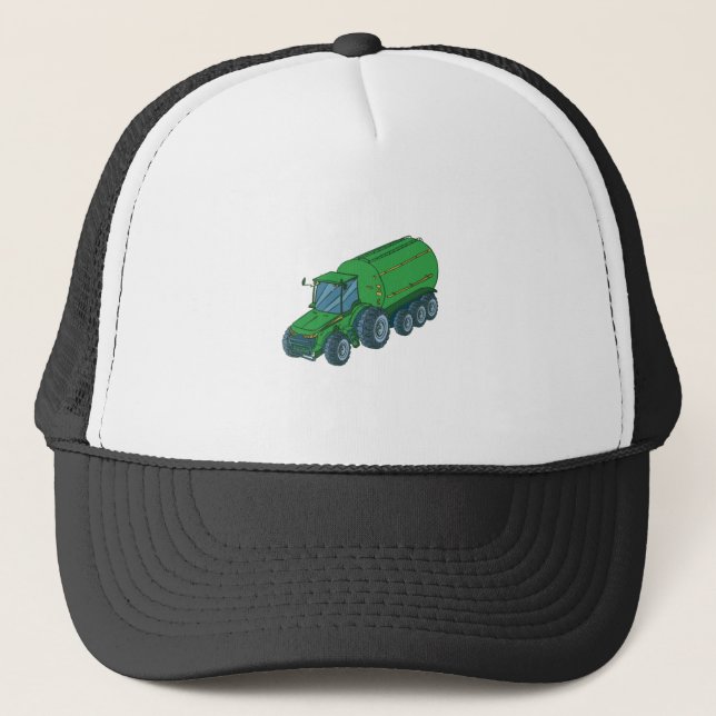 Gorra De Camionero Tractor de granja verde (Anverso)