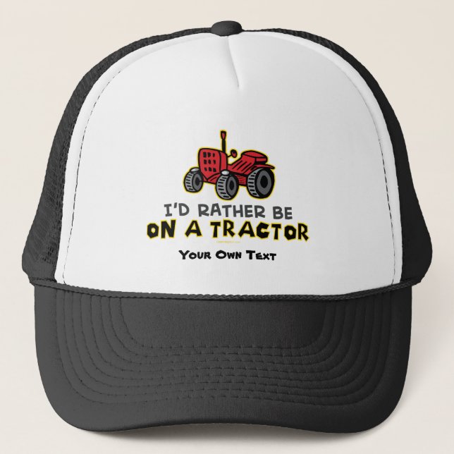 Gorra De Camionero Tractor divertido (Anverso)