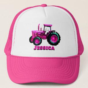 Gorra De Camionero Tractor rosa de bonito