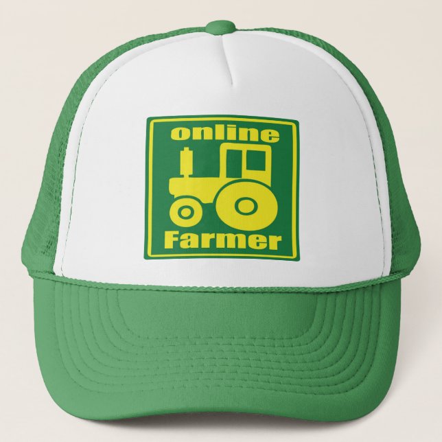 Gorra De Camionero tractor verde (Anverso)