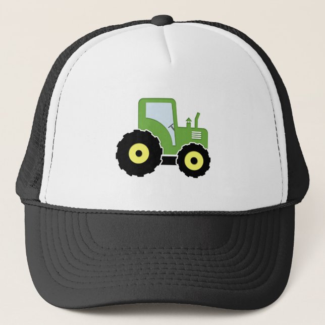 Gorra De Camionero Tractor verde del juguete (Anverso)