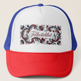 Gorra De Camionero Traditional Norwegian Telemark Rosemaling Folkesto