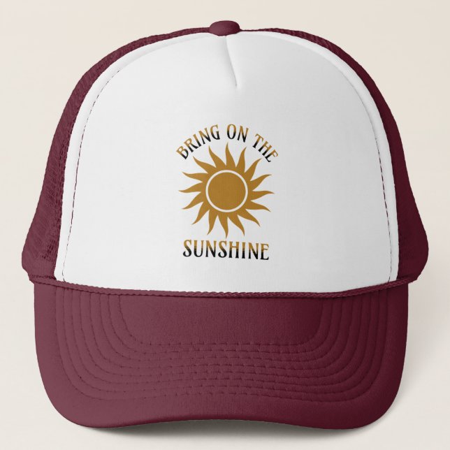 Gorra De Camionero Trae el sol de oro (Anverso)