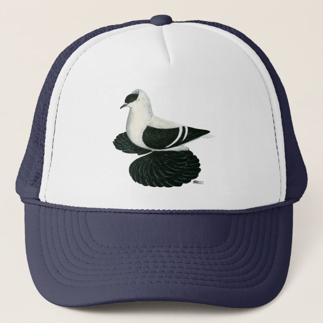 Gorra De Camionero Tragar: Bar blanco negro sajón (Anverso)
