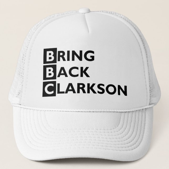Gorra De Camionero Traiga detrás el casquillo de Clarkson (Anverso)