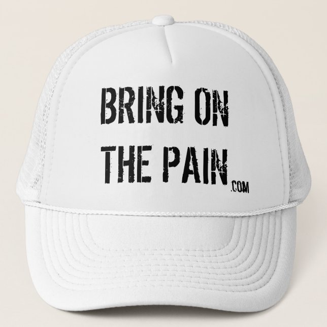 Gorra De Camionero TRAIGA EN EL DOLOR, .com (Anverso)