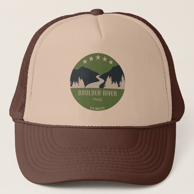 Gorra De Camionero Trail del río Boulder Washington (Anverso)