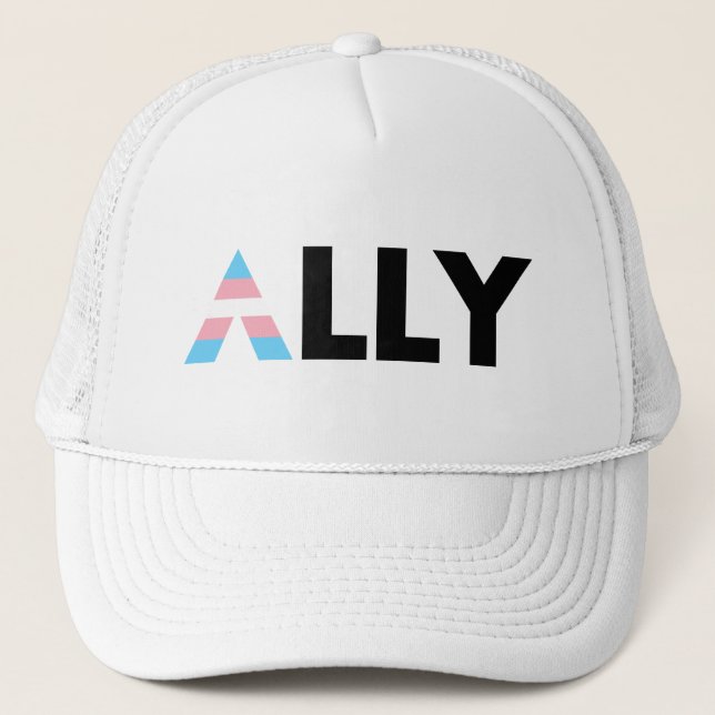 Gorra De Camionero Trans Ally LGBTQ Transgender LGBT (Anverso)