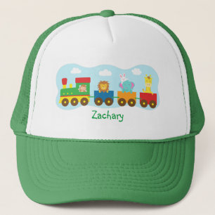 Gorra De Camionero Transporte animal lindo colorido del tren