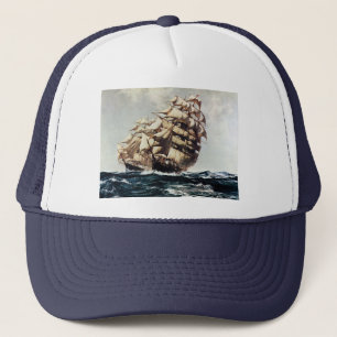 Gorra De Camionero Transporte de vintage, barcos de alpinistas en los