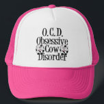 Gorra De Camionero Trastorno obsesivo de la vaca<br><div class="desc">Amo a las vacas. Buen regalo de vaca blanco y negro. Soy OCD por regalos graciosos de vaca.</div>