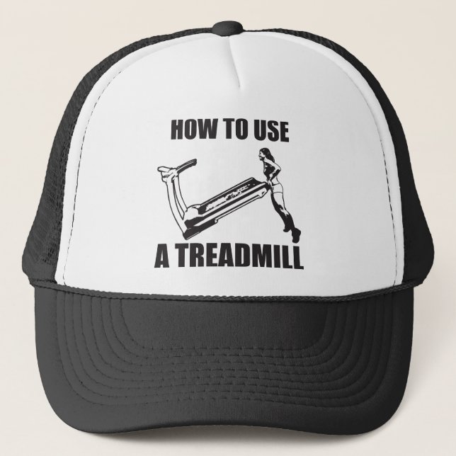 Gorra De Camionero Treadmill - Novedad divertida para mujeres (Anverso)
