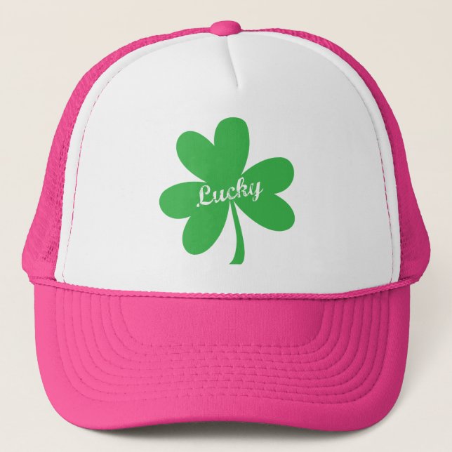 Gorra De Camionero Trébol afortunado del día de St Patrick (Anverso)