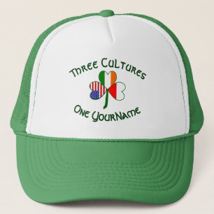 Gorra De Camionero Trébol de bandera personalizada de Polonia Irlanda