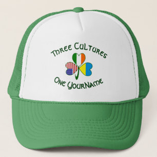 Gorra De Camionero Trébol de bandera personalizada de Ucrania Irlanda