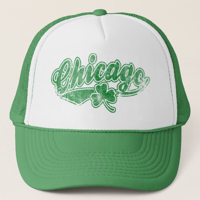 Gorra De Camionero Trébol del irlandés de Chicago (Anverso)